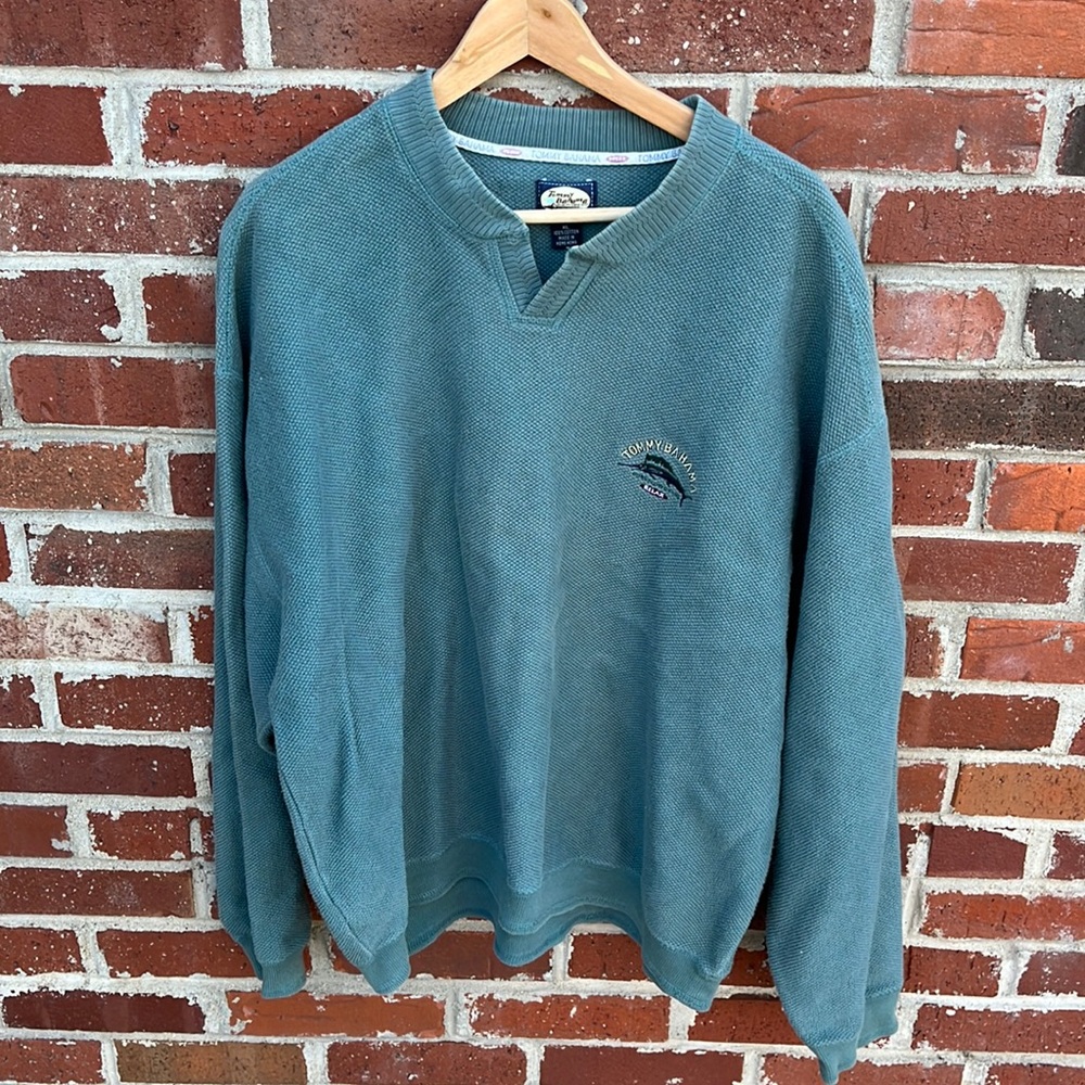 Green Tommy Bahama Vneck Sweatshirt XL